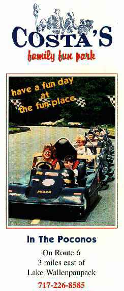 Fun park, Lake Wallenpaupack, pocono, poconos, pocono mountains. Go Karts, miniature golf, batting cages, golf driving range, video arcade.
